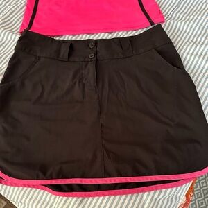 Pink and Black Athletic Skirt